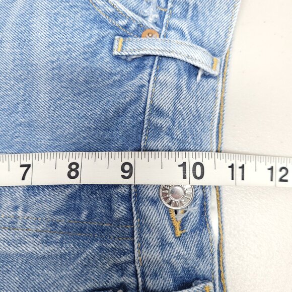 Agolde Cutoff Distressed Denim High Rise Shorts Button Fly Size 27 - Picture 5 of 8